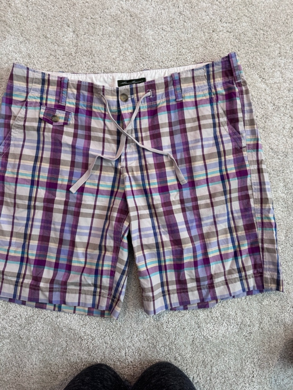 Eddie Bauer Cotton Plaid Shorts